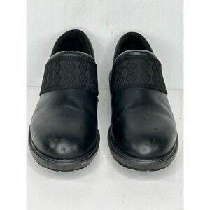 Timberland PRO Renova Black Leather Slip On Work Shoes Clogs Y2K Womens 8.5 ESD